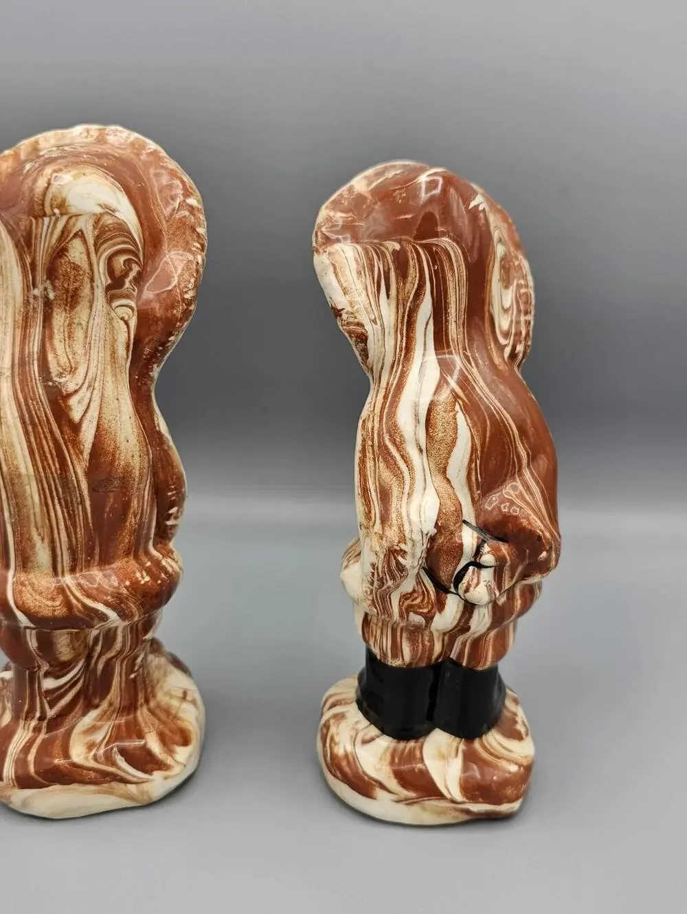 Vintage Alaska Eskimo Salt and Pepper Shakers Ceramic Figurines